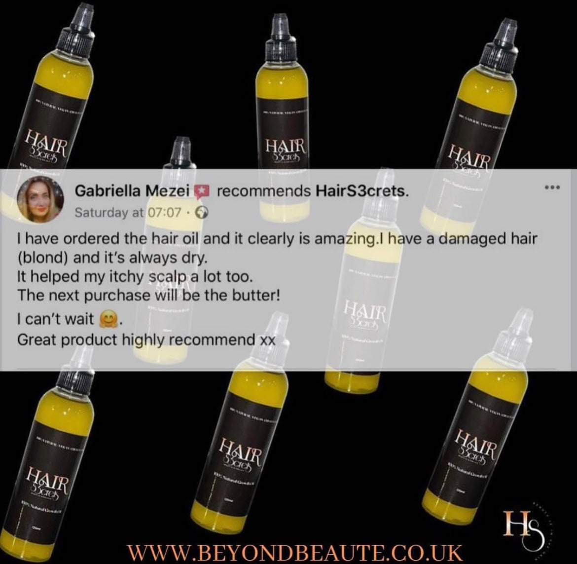 Hairs3crets 100% Pure Natural Growth Oil