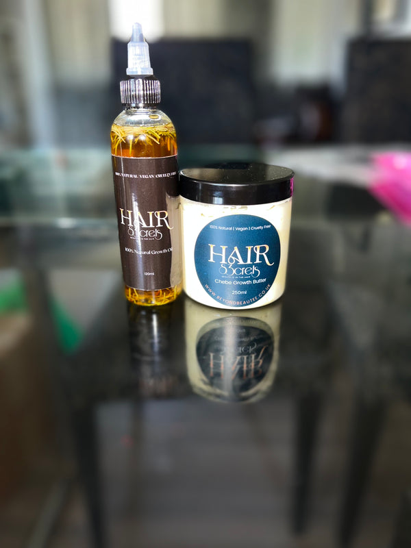 Hairs3crets Chebe Growth Oil & Butter Set